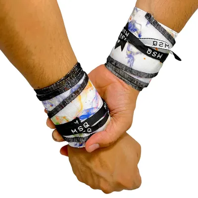Galaxy Bloom wrist wraps for calisthenics - Planche and straight-arm strength