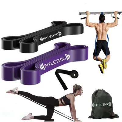 Fitlethic Latex Resistance Bands (Set of 2) - available on Amazon India