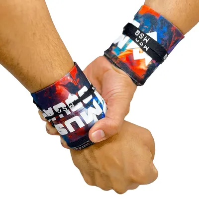 Rogue Graffiti wrist wraps for calisthenics - Bar muscle-ups and park calisthenics